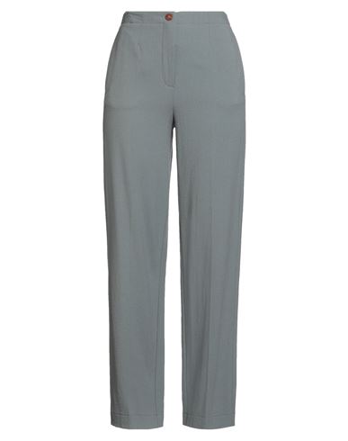 Alysi Crème Woman Pants Grey Size 6 Virgin Wool, Elastane In Blue