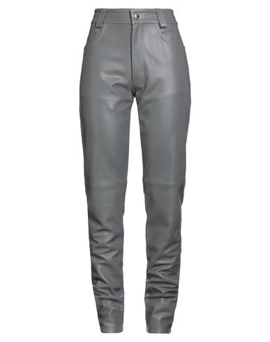 Setchu Woman Pants Grey Size 2 Leather