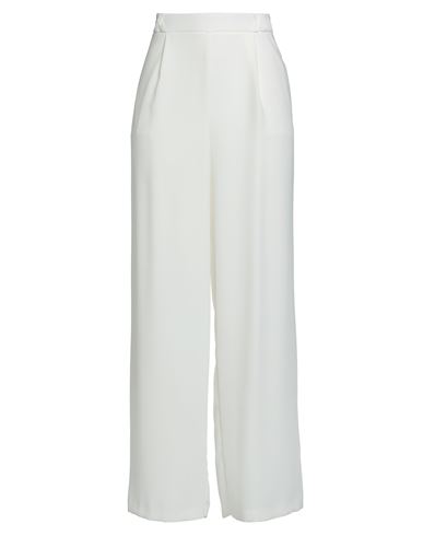 Soallure Woman Pants Ivory Size 8 Polyester