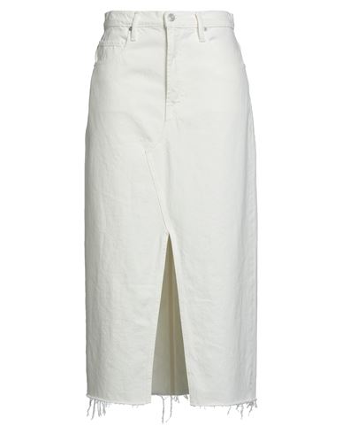 Frame Woman Denim Skirt Off White Size 30 Cotton In White