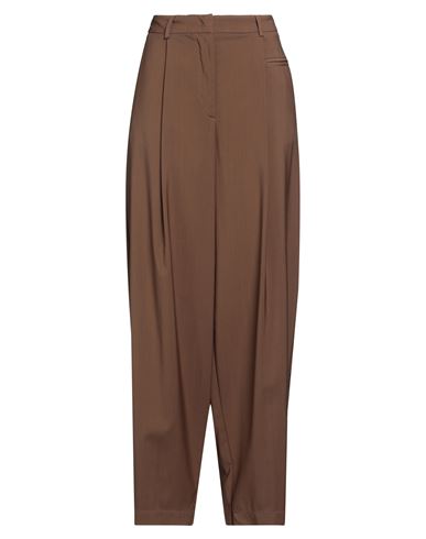 Grifoni Woman Pants Brown Size 8 Virgin Wool In Brown