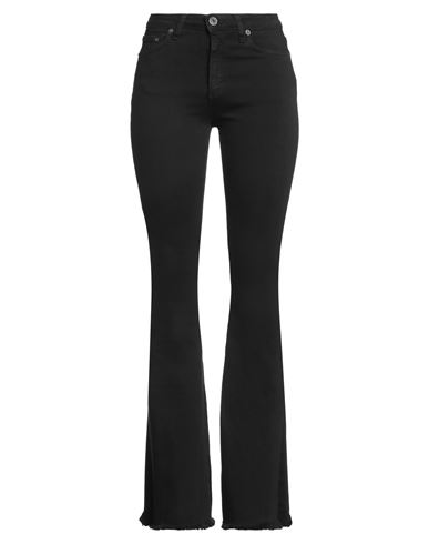 Ottod'ame Woman Jeans Black Size 32 Cotton, Elastane