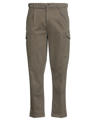 40weft Man Pants Dark Green Size 38 Cotton, Elastane In Brown
