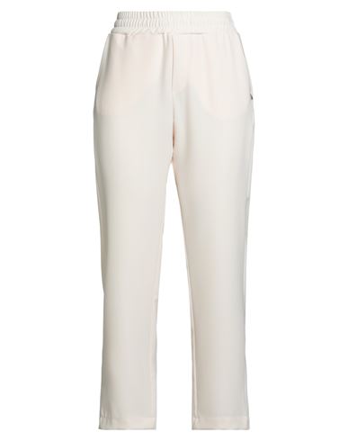 Même Road Woman Pants Cream Size 8 Polyester, Elastane In White
