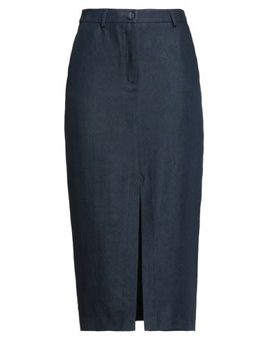 Haveone Woman Denim Skirt Blue Size M Lyocell In Black