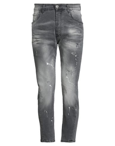 Yes London Man Jeans Grey Size 31 Cotton, Elastane In Gray