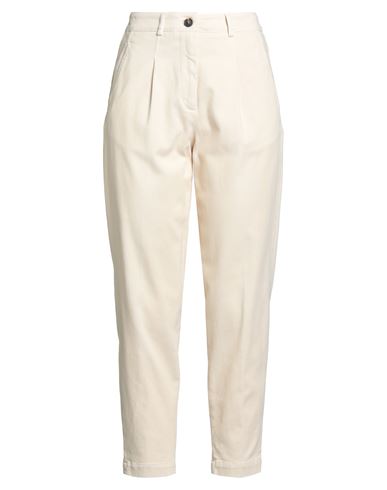 Cappellini By Peserico Woman Pants Ivory Size 6 Cotton, Elastane