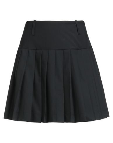 Shop Haveone Woman Mini Skirt Black Size M Wool, Polyester, Elastane