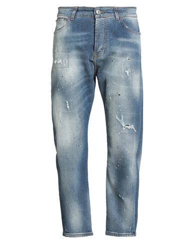 Yes London Man Jeans Blue Size 35 Cotton, Elastane In Blue