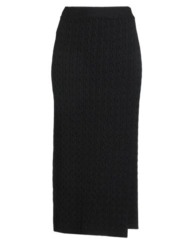 Silence Limited Woman Midi Skirt Black Size L Viscose, Polyester, Polyamide