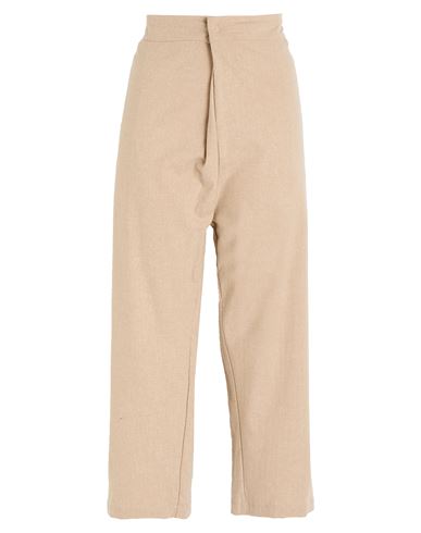 Tandem Woman Pants Beige Size 14 Viscose, Polyester, Wool, Elastane In Brown
