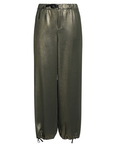 White Sand Woman Pants Gold Size 6 Polyester, Elastane In Green