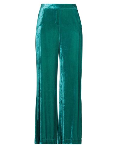 Siyu Woman Pants Emerald Green Size 8 Viscose, Silk