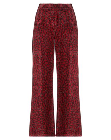 Siyu Woman Pants Red Size 6 Viscose, Silk