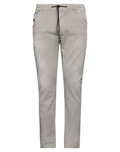 Diesel Man Pants Grey Size 34w-32l Cotton, Polyester, Elastane, Cow Leather