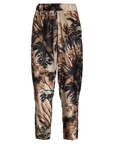 Shirtaporter Woman Pants Beige Size 12 Viscose, Polyester