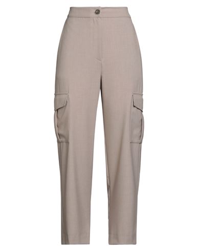 Shirtaporter Woman Pants Sand Size 12 Polyester, Viscose, Elastane