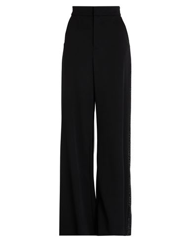 Area Woman Pants Black Size 6 Wool, Elastane