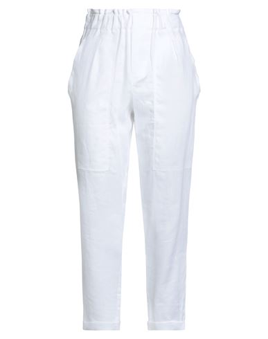 Despiral Woman Pants White Size 10 Linen