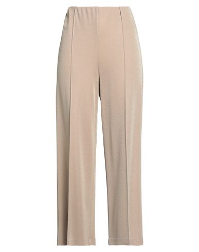 Shirtaporter Woman Pants Beige Size 12 Viscose, Lurex, Polyester, Elastane