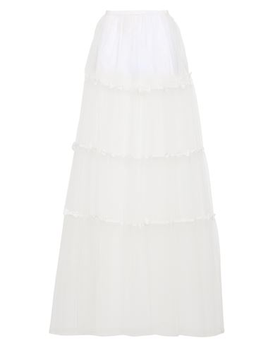 Elisabetta Franchi Woman Maxi Skirt White Size 4 Polyamide In White