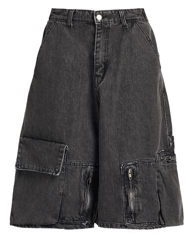 Natasha Zinko Woman Denim Shorts Black Size M Cotton