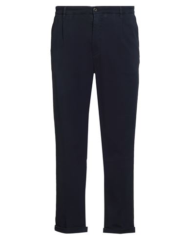 40weft Man Pants Navy Size 38 Organic Cotton, Cotton, Elastane In Blue