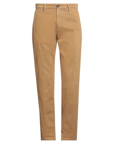 40weft Man Pants Camel Size 38 Cotton, Elastane In Brown