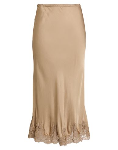 Ermanno Firenze Woman Midi Skirt Sand Size 8 Viscose