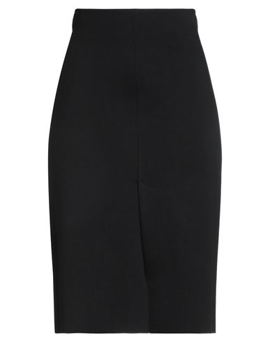 Merci Italia Woman Midi Skirt Black Size L Viscose, Nylon, Elastane
