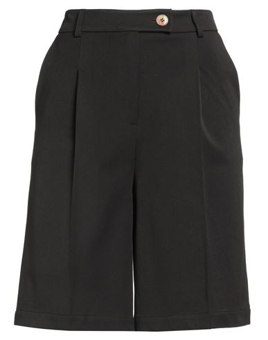 Siedres Siedrés Woman Shorts & Bermuda Shorts Dark Brown Size 8 Polyester, Viscose, Elastane