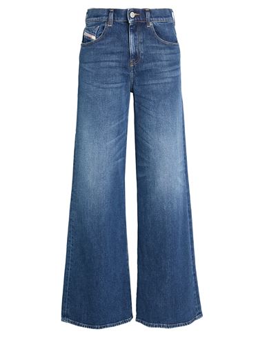 Diesel 'd-sire 1996' Blue Jeans With Wide Leg And Logo Patch On The Rear