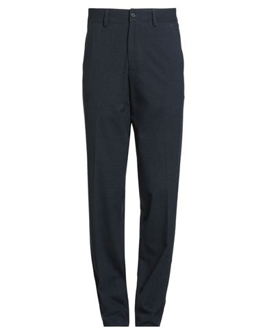 Isaia Man Pants Navy Size 40 Wool, Elastane In Blue