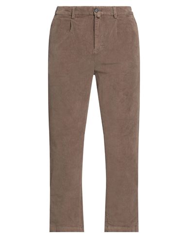 Impure Man Pants Brown Size 38 Cotton, Elastane