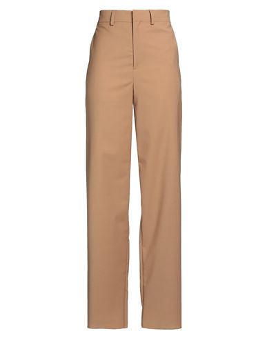 Nineminutes Woman Pants Camel Size 8 Polyester, Wool, Elastane In Neutral