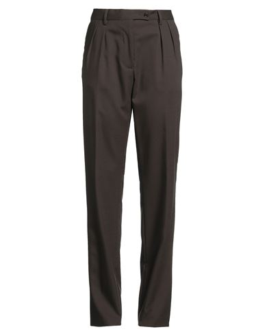 Gabriele Pasini Woman Pants Dark Brown Size 8 Virgin Wool, Elastane
