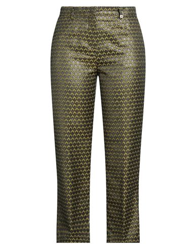 Myths Woman Pants Military Green Size 10 Polyester, Cotton, Acetate, Metallic Fiber