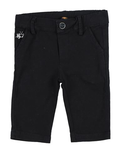 La Martina Newborn Boy Pants Midnight Blue Size 3 Cotton, Elastane In Black