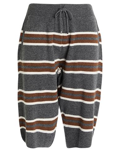 Brunello Cucinelli Cashmere Woman Shorts & Bermuda Shorts Charcoal Size M Virgin Wool, Cashmere, Sil In Gray