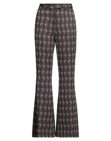 Ottod'ame Woman Pants Brown Size 10 Polyester, Polyamide, Viscose, Elastane