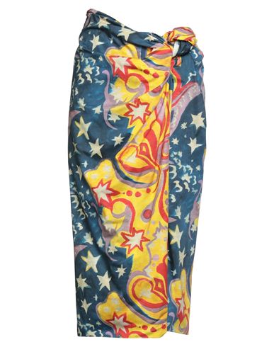 Marni Woman Midi Skirt Yellow Size 6 Cotton In Blue