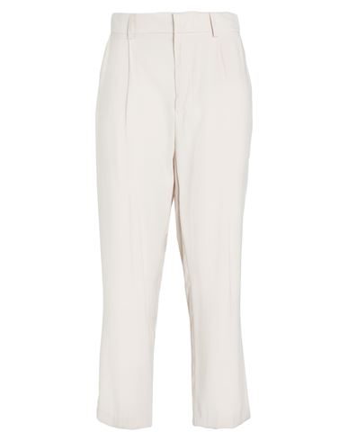 Soallure Woman Pants Cream Size 10 Viscose In White