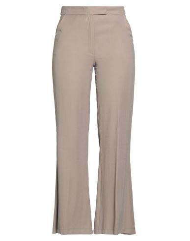 Soallure Woman Pants Light Brown Size 10 Viscose, Polyester