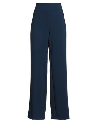 Le Streghe Woman Pants Navy Size L Polyester, Viscose, Elastane
