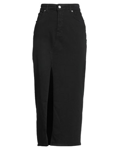 Le Streghe Woman Midi Skirt Black Size L Cotton, Elastane