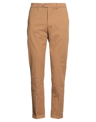 Tela Genova Man Pants Camel Size 34 Cotton