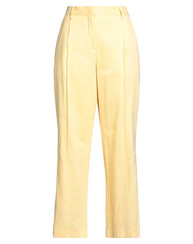 Lardini Woman Pants Apricot Size 8 Linen, Viscose, Elastane In Yellow