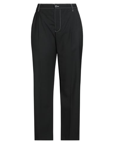 Wood Wood Woman Pants Black Size 22 Virgin Wool In Black