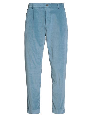 Outfit Out/fit Man Pants Slate Blue Size 32 Cotton, Modal, Elastane In Blue