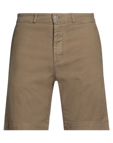 Maison Kitsuné Man Shorts & Bermuda Shorts Khaki Size 33 Cotton, Polyester, Elastane